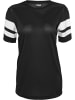 Urban Classics T-Shirt Stripe Mesh Tee in Schwarz