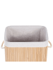 Beliani Wäschekörbe KOMARI in Braun/Weiß - (W) 40 x (H) 60 x (L) 30 cm