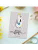 Mr. & Mrs. Panda Postkarte Pinguin Bester Abteilungsleiter der W... in Grau Pastell