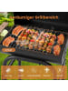 COSTWAY Holzkohlegrill Grillwagen 84,5 x 49 x 110,5 cm in Schwarz