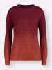 Sieh an! Jacquardpullover in dunkelrot-gemustert