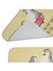 Mr. & Mrs. Panda Badematte Pinguin mit Kind mit Spruch in Gelb Pastell