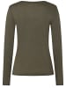 super.natural Merino Longsleeve W SNOW CAT LS in grün