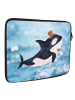 Mr. & Mrs. Panda Notebook Tasche Orca Zylinder ohne Spruch in Oceanblue