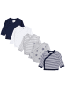 TupTam Baby Jungen Langarm Wickelshirt 5er Set in dunkelblau