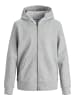 JACK & JONES Junior Sweatjacke in light grey melange