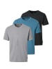 Casa moda T-Shirt Basic in Grau / dunkelgrau / dunkelblau