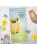Mr. & Mrs. Panda Sporthandtuch Mops Design mit Spruch in Grau Pastell
