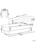 Beliani Chaiselongue NIMES in Schwarz/Braun - (W) 169 x (H) 79 x (L) 65 cm