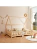 en.casa Kinderbett Sisimiut in Beige (L)200cm (B)140cm