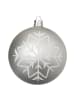 Atmosphera Créateur d'intérieur Set silberner Christbaumkugeln in Silbern, Ø 8 cm