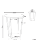 Beliani Beistelltisch ORICK in Braun/Schwarz - (W) 50 x (H) 57 x (L) 50 cm