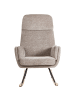 Beliani Schaukelstuhl KVELIA in Beige/Braun/Schwarz - (W) 67 x (H) 106 x (L) 92 cm