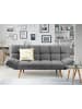 Beliani 3-Sitzer Sofa INGARO in Grau/Braun - (W) 182 x (H) 86 x (L) 79 cm