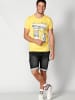 KOROSHI Kurzarm T-Shirt in gelb