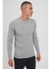 INDICODE Rundhalspullover IDBadan 35542MM Herren Feinstrickpullover in Grau