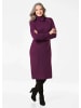 GOLDNER Strickkleid mit raffiniertem asymmetrischem Kragen in beere