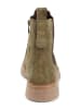 Camel Active Chelsea Boot aus Veloursleder in Dunkelgrün