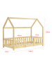 en.casa Kinderbett Sisimiut in Beige (L)140cm (B)70cm