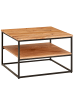 KADIMA DESIGN Couchtisch 60x60x41 cm Massivholz Metall Sofatisch Wohnzimmertisch