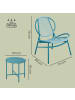 SONGMICS Gartenmöbel-Set Feliks in Blau - (B)74 x (H)78 x (T)68 cm