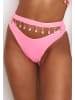 Moda Minx Bikini Hose Hera Droplet Cut Out High Waist in pink