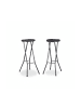 relaxdays 2x Barhocker in Schwarz - (B)32,5 x (H)80 x (T)29 cm