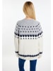 usha BLUE LABEL Damen Strickpullover in Weiss Mehrfarbig
