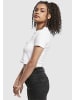 Mister Tee Mister Tee Damen Ladies Butterfly Cropped Tee in white