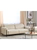 Beliani 3-Sitzer Sofa ASKIM in Beige/Schwarz - (W) 207 x (H) 87 x (L) 89 cm