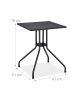 relaxdays Gartentisch "Holzoptik" in Schwarz - (B)61 x (H)75 x (T)61 cm