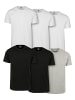 Urban Classics Urban Classics Herren Basic Tee 6-Pack in wht/wht/wht/blk/blk/gry