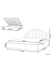 Beliani Doppelbett CHADENET in Weiß - (W) 191 x (H) 102 x (L) 215 cm