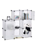 relaxdays Regalsystem in Transparent - (B)95x (H)95 x (T)32 cm