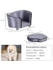 Pawhut Hundesofa Hellgrau 69 cm x 49 cm x 38cm (L x B x H)
