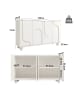 ABRIHOME Sideboard mit Stauraum und Verstellbarer Platte in Weiß