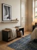 KADIMA DESIGN Sitzbank Akazie Massivholz / Steinoptik 120x45x35 cm Flurbank mit