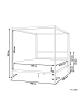 Beliani Himmelbett LESTARDS in Weiß - (W) 148 x (H) 189 x (L) 209 cm