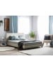 Beliani Doppelbett ALBI in Beige/Schwarz - (W) 195 x (H) 94 x (L) 211 cm