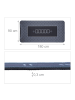 relaxdays Pokermatte in Schwarz - (B)180 x (T)90 cm
