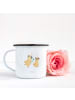 Mr. & Mrs. Panda Teetasse Mops Verliebt ohne Spruch in Weiß