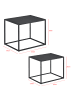 en.casa 2er-Set Beistelltisch Archsum in Schwarz (H)35cm (B)45cm (T)35cm