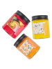 Beliani 3er-Set Kerze FRUITY BLOOM in Gelb/Orange/Rot