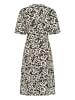 Kaffe Kleid KAelisa Regular fit in Black/Chalk Graphic Flowers