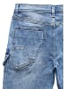 Humy Stretch Denim Shorts im Cargostyle mit Knopfleiste A&S in Hellblau