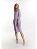 faina Damen Abendkleid Mit Glanzgarn in Flieder