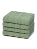 Ross 4 X Handtuch im Set Sensual Skin Zopf in Piniengrün