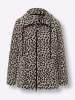 Sieh an! Fleece-Jacke in sand-schwarz-bedruckt