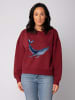 wat? Apparel Sweatshirt Wal in Weinrot