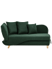 Beliani Chaiselongue MERI in Grün/Braun - (W) 155 x (H) 76 x (L) 69 cm